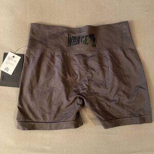 NWT raw gear charcoal scrunch shorts